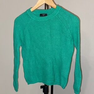 Tahari Vibrant Teal Crew Neck Sweater